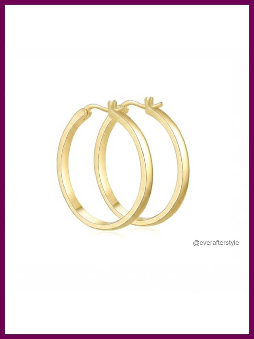 14k Gold Plated Hoop Earrings Women Hypoallergenic Lightweight Huggie Hoops